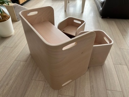 HOPPL(ホップル) コロコロチェア&デスク コロコロチェア&デスク3点セット アイボリー ビーチ・カバ材 CL-3set-IV