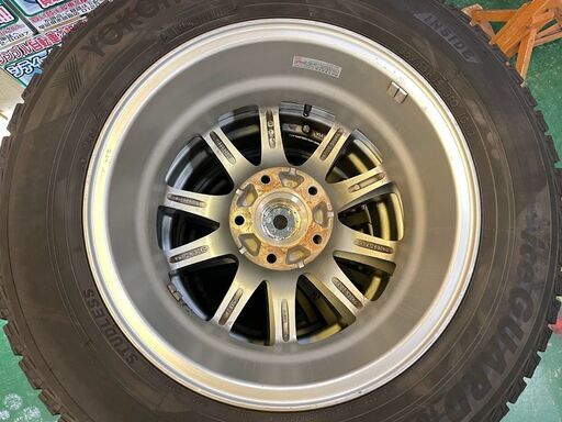 ｱﾙﾐﾎｲｰﾙ付きｽﾀｯﾄﾞﾚｽﾀｲﾔ 4本ｾｯﾄ iceGUARD 195/65R15【愛品倶楽部柏店】