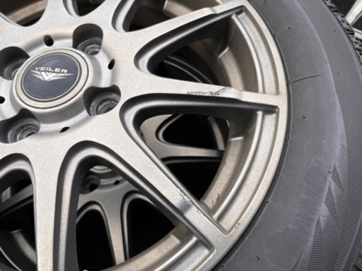 スタッドレスタイヤホイールセット　155/65r14 中古品