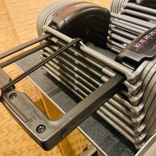 ⭕️売約済み⭕️　powerblock パワーブロック　sp 50 アジャスタブル　ダンベル　可変式ダンベル　可変式　筋トレ　トレーニング　おうちジム　台座付き　セット　台座　USA 専用スタンド　