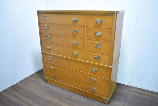 タンス 着物 7段 10引き出し 桐 タンス チェスト 箪笥 7段 着物 収納 焼桐 引き出し 積み重ね 日本