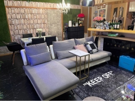 【限定】 4人掛け　デザイナーズカウチソファー L字