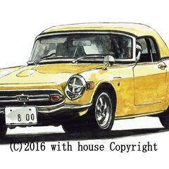 NC-085 ホンダS800 限定版画 直筆サイン有 額装済 作家 平右ヱ門の画像