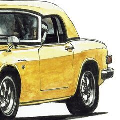 NC-085 ホンダS800 限定版画 直筆サイン有 額装済 作家 平右ヱ門の画像