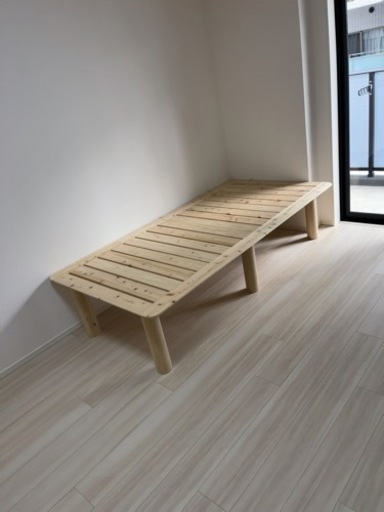 定価約6.5万円　国産 桧ベッド「ビビ」シングルサイズ  日本製 フロアベッド