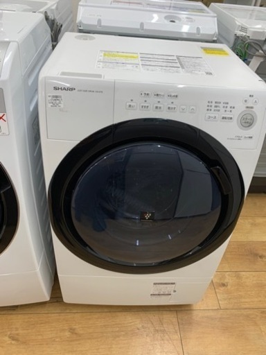 家事家電 洗濯機 ドラム式洗濯乾燥機 SHARP 7.0kg ES-S7E-WL 2020年製 50Hz／60Hz