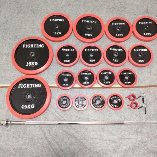 お引取り限定!ファイティングロード バーベルプレート109kgセット