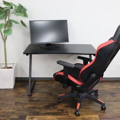 【12/11引き渡し終了】≪ZJ988ジ限≫タマリビング ゲーミングデスク SR-110 組み立て式 デスク/テーブル/机 ブラック ゲーム/PC 家具/インテリア の画像