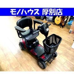 電動シニアカー 赤/黒 電動カート シルバーカー LEDライト付...