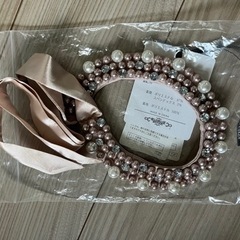 ミニドレス ビジューネックレス付きの画像