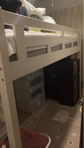 ロフトベッド（コンセント宮付き）シングルサイズ