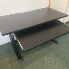キーボードスライダー 搭載 ゲーミングローデスク 幅90cm 昇...