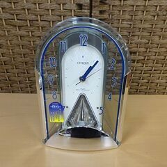 未使用 シチズン 電波時計 ノシェリアアダム 4RY657-019 シルバーメタリック 置時計 CITIZEN 札幌市 白石区の画像
