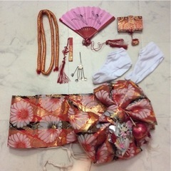 七五三　はこせこセット　帯　足袋　三重仮紐