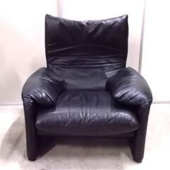 Cassina カッシーナ 675 MARALUNGA マラルンガ 一人掛けソファ 黒 総本