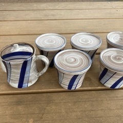 茶器セット　急須・湯呑み蓋付 <未使用>