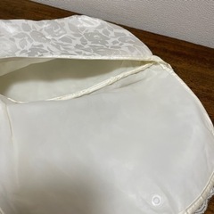 キルティング　レース　白　ポーチ　袋　の画像