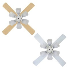 美品【LOWYA】シーリングファンライト+LED電球6個付/天井照明/取扱説明書付の画像