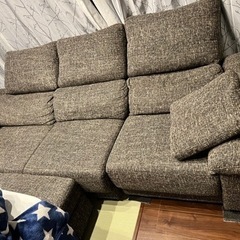 大型ソファ 4人がけ(1個は収納付き)