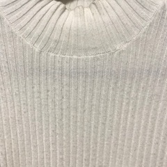 リブニット　白　ハイネックの画像