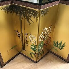 160万円以上 金箔屏風 +掛け軸セット175×180 保管品