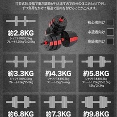 可変式ダンベル(10kg×2)の画像
