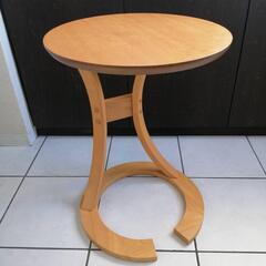 【週末限定価格】木のサイドテーブル(ナチュラル)の画像