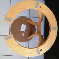 【週末限定価格】木のサイドテーブル(ナチュラル)の画像