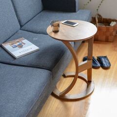 【週末限定価格】木のサイドテーブル(ナチュラル)の画像