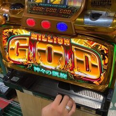 スロット実機 メダル不要機 家庭用100V対応 ミリオンゴッド～神々の凱旋～ 動作確認済 現状販売 【愛品倶楽部柏店】の画像