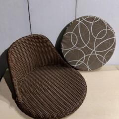 取引中☆おしゃれな籐座椅子　クッション☆の画像