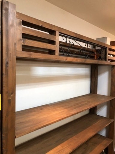 アンティーク調アイアン埋め込みディスプレイ棚