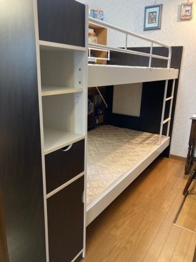 ニトリ　二段ベッド　2段ベッド　マンボウ　収納　マットレス付