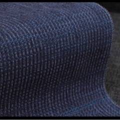 3人掛けソファー　ネイビー　美品　ハイバックの画像