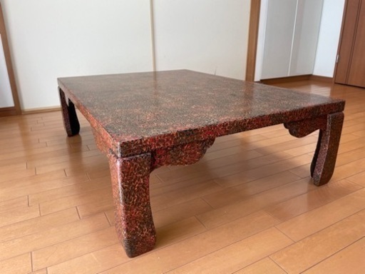 ★再度値下げしました❗️津軽塗りのテーブル　伝統工芸品　6名座れます