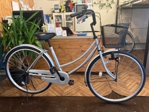 【26インチ】自転車　シルバー