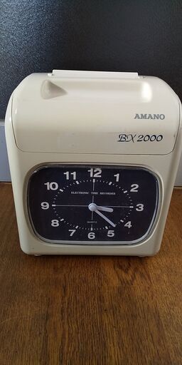 タイムカードを押す機械☆AMANO☆アマノ☆タイム☆レコーダー☆BX2000☆通電動作確認品☆