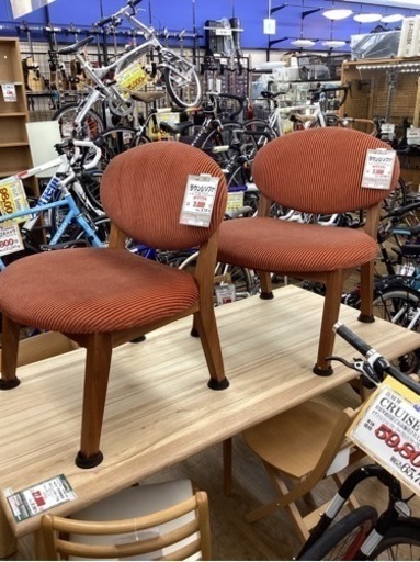 KK-12【新入荷　リサイクル品】ラウンジソファ　ブラウン×エンジ