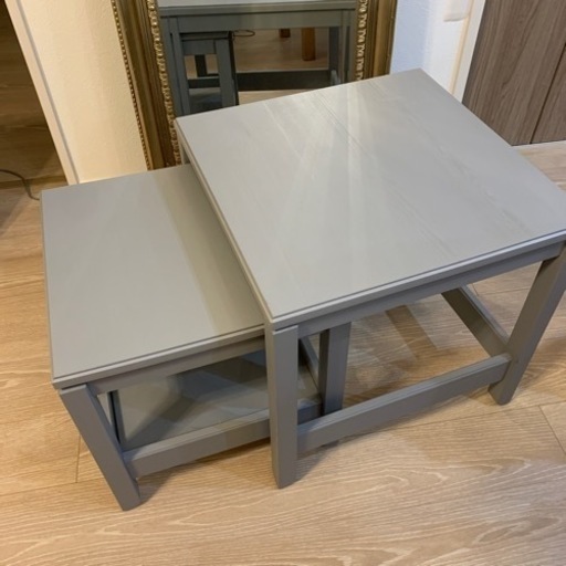 【ご購入者様決定】ほぼ新品！！IKEA ハーヴスタ　ネストテーブル2点セット　定価¥18990-