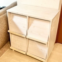 『決まりました』フラップ扉つき本棚☆ 棚 シェルフ