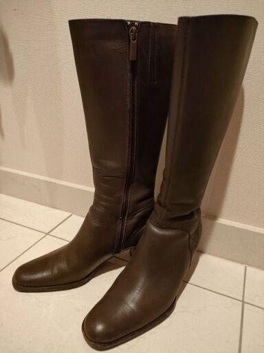 ロングブーツ　本革・ブラウン　美品です