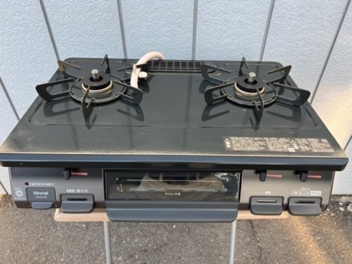 美品■リンナイ 2022年製 ガスコンロ 都市ガス用 12A13A■RTE597BKL Rinnai 都市ガステーブル 左強火