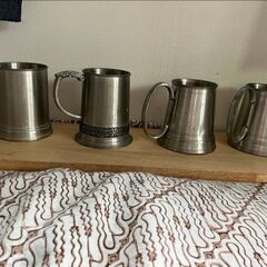 PEWTER 錫製　ビアカップ 4個の画像