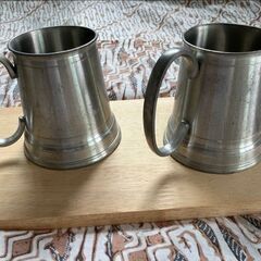 PEWTER 錫製　ビアカップ 4個の画像