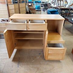 販売価格見直し済！【愛品倶楽部柏店】　ウニコ　ＳＵＬＡ　キッチンカウンター　オープン　Ｗ１１９０の画像