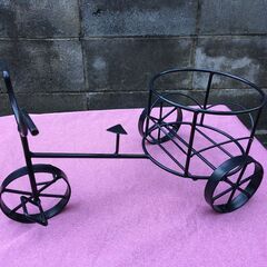 かわいい雑貨 アイアン鉄製 花台 自転車 フラワースタンドラック...