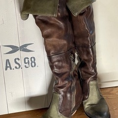 本革【定価5万円】サイズ38  24cmロングブーツ
