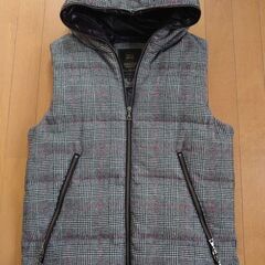 【美品】BEAMS HEARTグレンチェックの大人系ダウンベストM