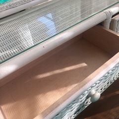 超美品　ホワイトラタン　ドレッサー　家具　化粧台の画像