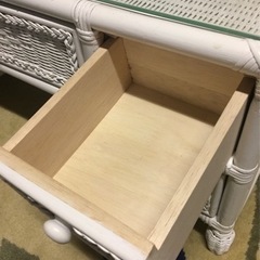 超美品　ホワイトラタン　ドレッサー　家具　化粧台の画像
